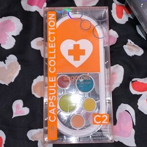 C2 Eye & Cheek COMPACT FROM SUGARPILL. New & boxed*Orange mirrored compact mint